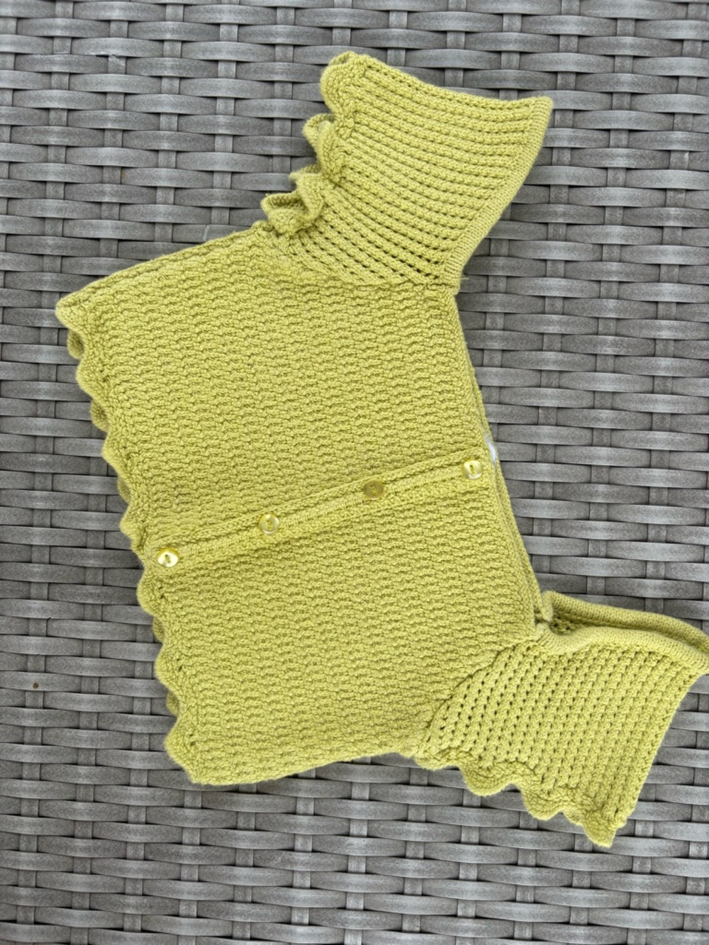 Zara Lime Green Crochet Knit Cardigan